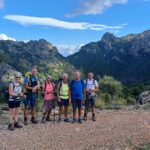 Happy group near Cuber Guided walking for sole travellers in Mallorca