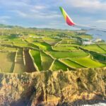 View form the flight – San Miguel Azores Guided walking for sole travellers in the Azores